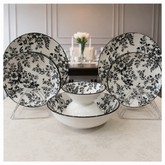 28-Piece Premium Floral Porcelain Dinner Set – Elegant Dining Collection