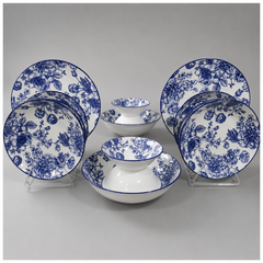 28-Piece Premium Floral Porcelain Dinner Set – Elegant Dining Collection