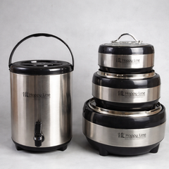 Happy Line Hot Pot & Water Cooler Set β Insulated Food Warmer & Drink Dispenser