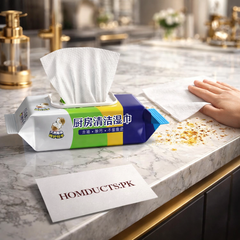 Oil & Grease Remover Kitchen Cleaning Wipes – Wash-Free & Gentle on Hands