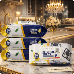 Oil & Grease Remover Kitchen Cleaning Wipes – Wash-Free & Gentle on Hands
