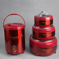 Happy Line Hot Pot & Water Cooler Set β Insulated Food Warmer & Drink Dispenser