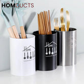 Colorful Stainless Steel Kitchen Utensil Holder Cup – Countertop Organizer Caddy for Spoons, Forks, Chopsticks & Cooking Tools