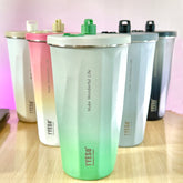 TYESO® Vacuum Insulated Tumbler with Pop-up Steel Straw (600ml) (TS-8848B)