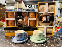 Ceramic cup and Saucer set (8 piece)