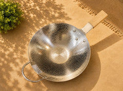 Stainless steel serving karhai