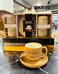 Ceramic cup and Saucer set (8 piece)