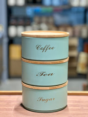 Ceramic Tea,Coffee,sugar jar 3 piece