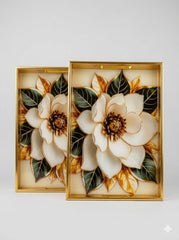 Acrylic floral tray set (2pc)